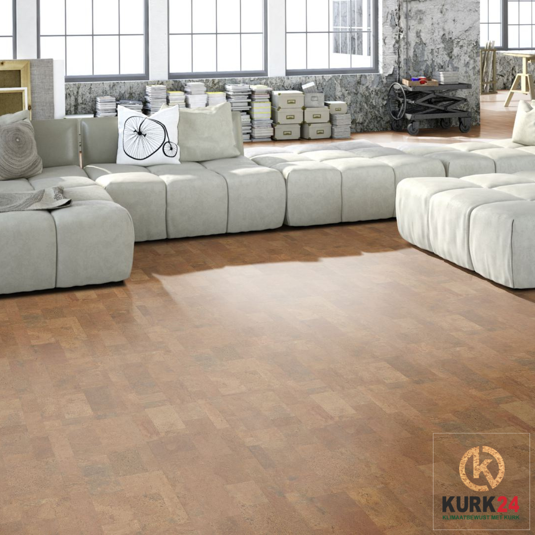Granorte Gelakte plak kurkvloer - Element Rustic - 60 x 30 cm. - Per m²
