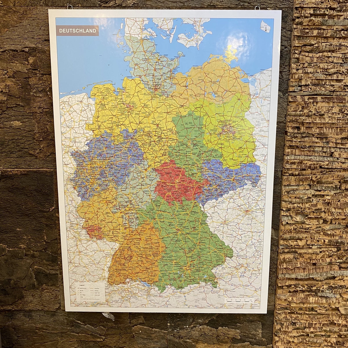 Korkonline Kork-Pinnwand – Landkarte Deutschland - 118 x 82 cm