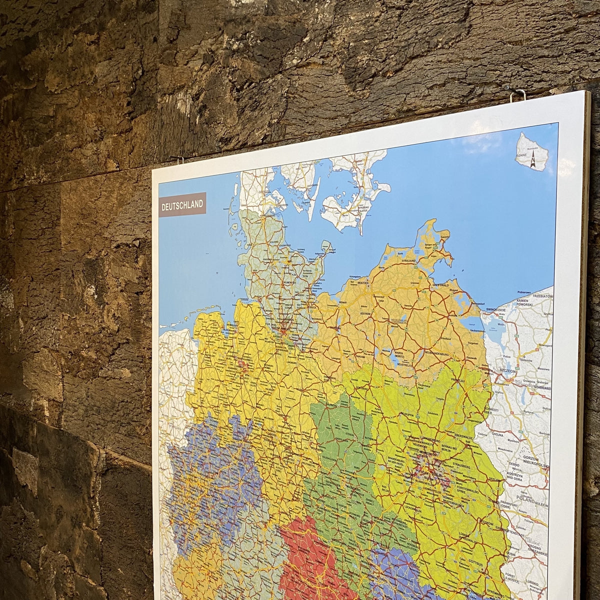 Korkonline Kork-Pinnwand – Landkarte Deutschland - 118 x 82 cm