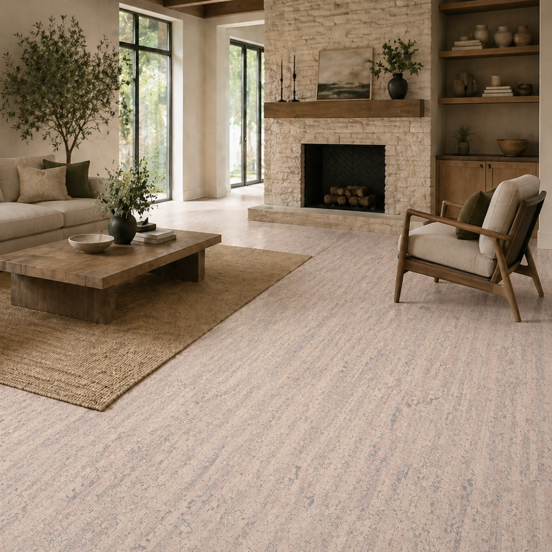 Kurk24 Amorim Klick-Korkboden – Linen Champagne– RESPOSTEN 32m2