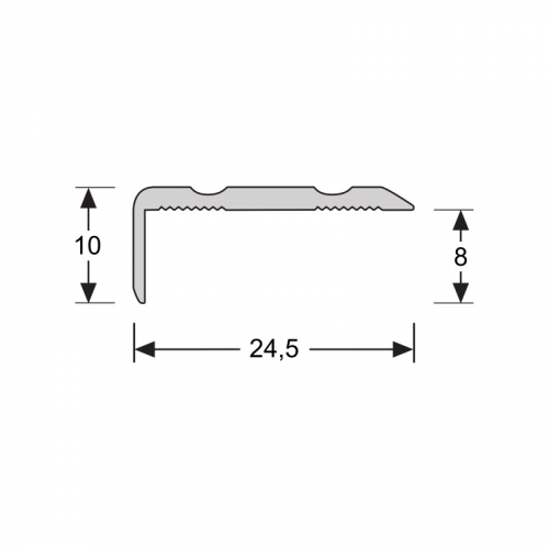 Kurk24 Eckprofiel 10mm - Selbstklebend - 1m - Silber