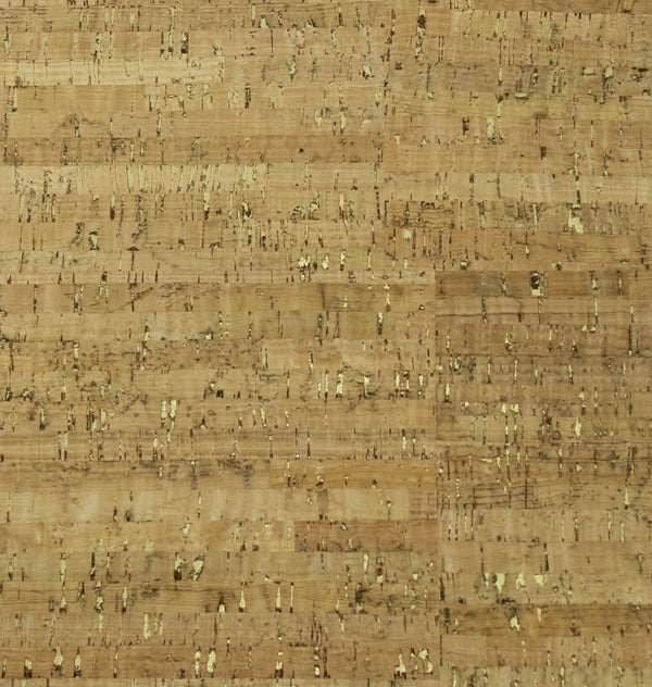 Exclusief Kurkbehang op rol - Naturel Goud - 96 cm breed - 0,3mm dik