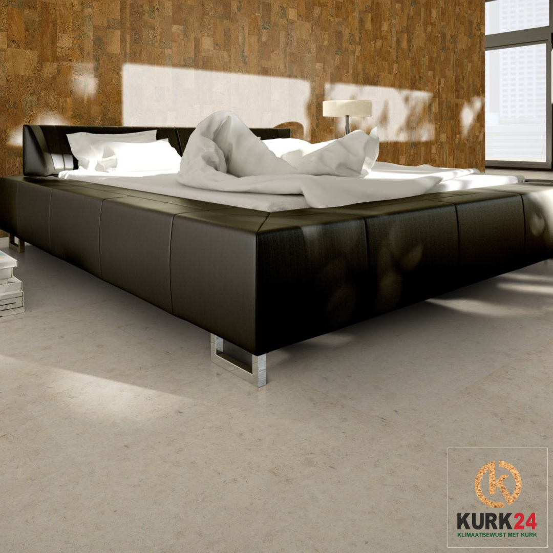 Kurk24 Gelakte plak kurkvloer - Champagner White - 60 x 30 cm. - per m²