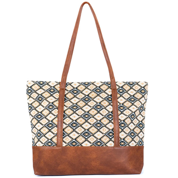 Handtasche – Kork & Leder – Kariert