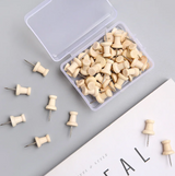 Kurk24 Houten pushpins - 40 stuks - Naturel