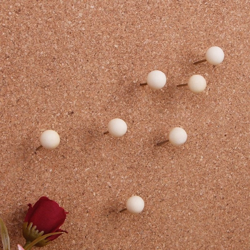 Kurk24 Houten Pushpins – Rond – 60 Stuks