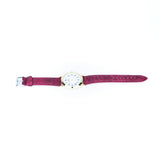 Kurk24 Kurk horloge - Quartz - Bordeaux rood