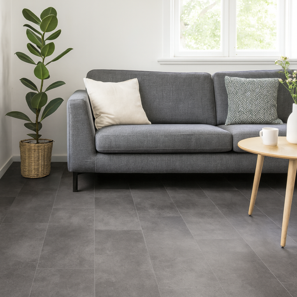 Kork-Klickboden mit PVC-Deckschicht – Schiefer – Restposten 38m2