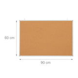 Kurk24 Kurk prikbord - aluminium lijst - 60 x 90 cm