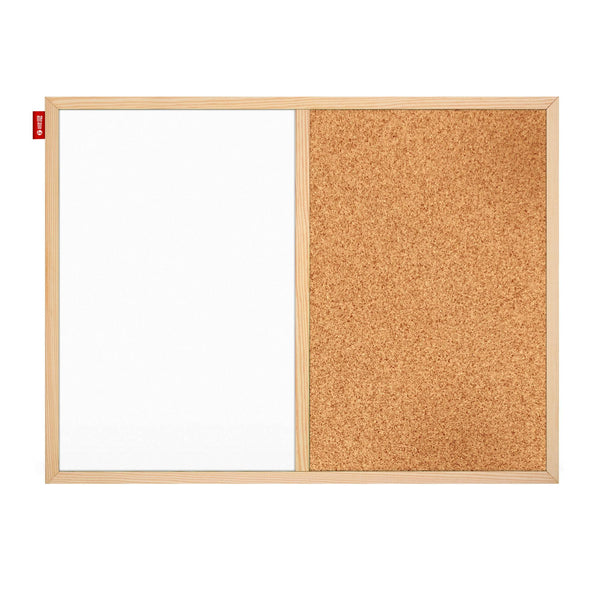 Kork Pinnwand & Whiteboard – 60 x 90 cm – Mit Holzrahmen