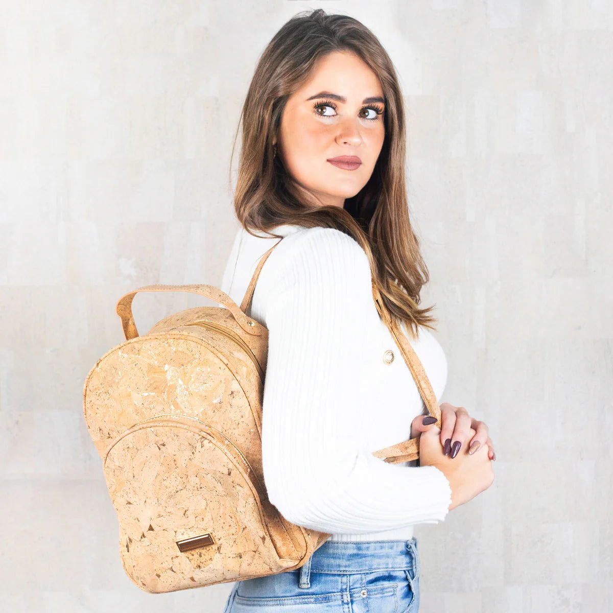 Kurk24 Kurk rugtas - Dames - Naturel Goud - Della