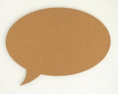 Kork Pinnwand Sprechblase – Selbstklebend 60x90 cm, 6 mm Stärke