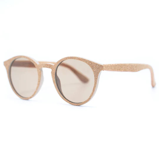 Kork-Sonnenbrille - Damen inklusive Brillenetui