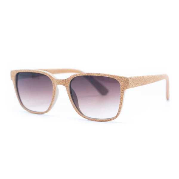 Sonnenbrille aus Kork - inklusive Brillenetui - Rosa