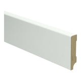 Kurk24 MDF Moderne Sockelleiste 70x15 weiß vorlackiert RAL 9010 - 1,2 m