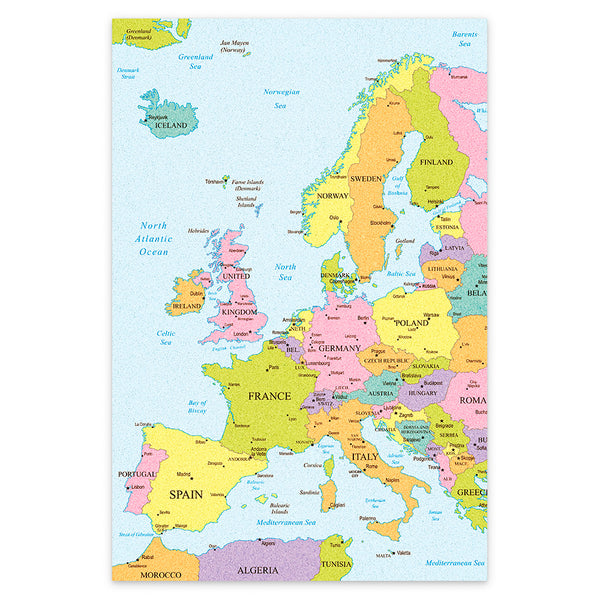 Pinnwand Europakarte – 6 mm Kork + 9 mm Multiplex – 60 × 90 cm