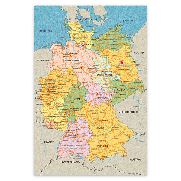 Pinnwand Deutschlandkarte – selbstklebend – 60 x 90 cm