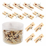 Kurk24 Pushpin knijpers - hout - 20 stuks - Naturel