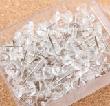 Kurk24 Pushpins – Transparant – 50 Stuks