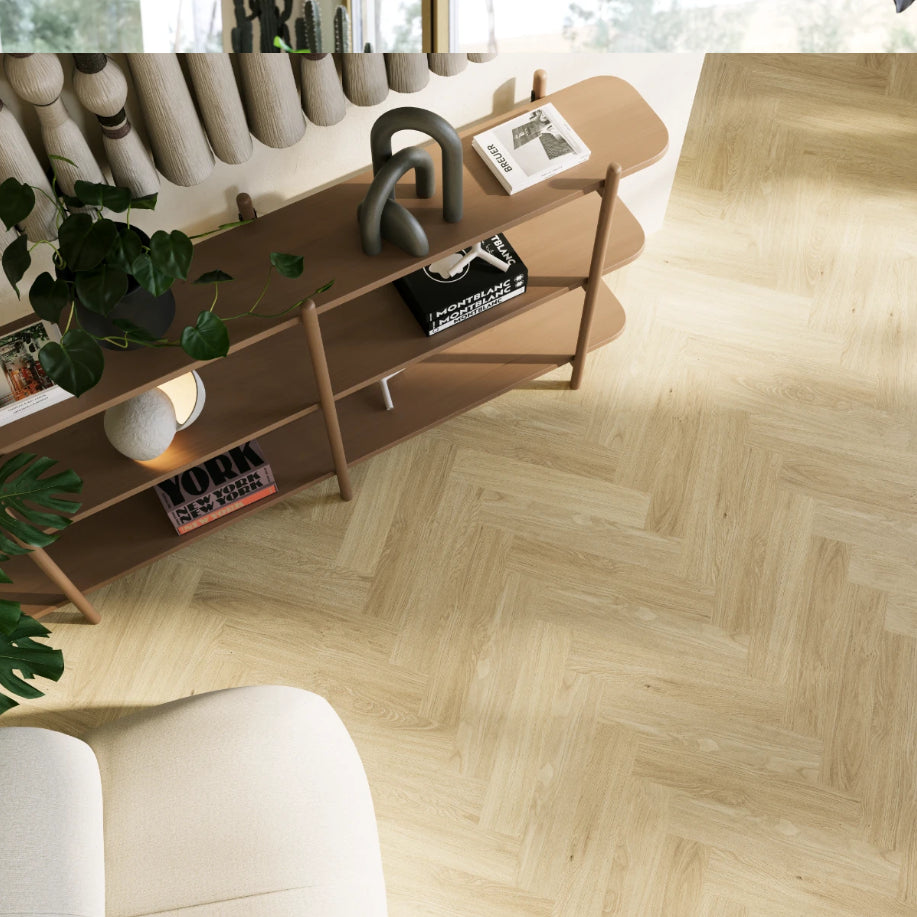 Kurk24 Saffier Promenade Fischgrät – MAGNOLIA – pro m2