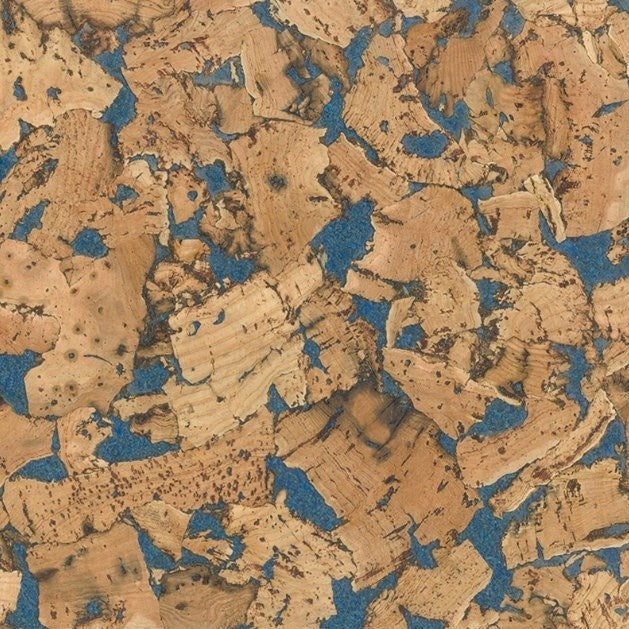 Kurk24 Wandkurk 'Country Blue' GEWAXT - 60 x 30 cm - 3mm dik - per m²