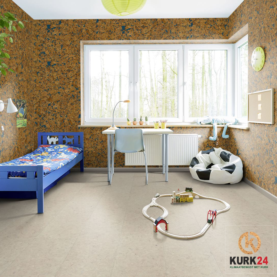 Kurk24 Wandkurk 'Country Blue' GEWAXT - 60 x 30 cm - 3mm dik - per m²