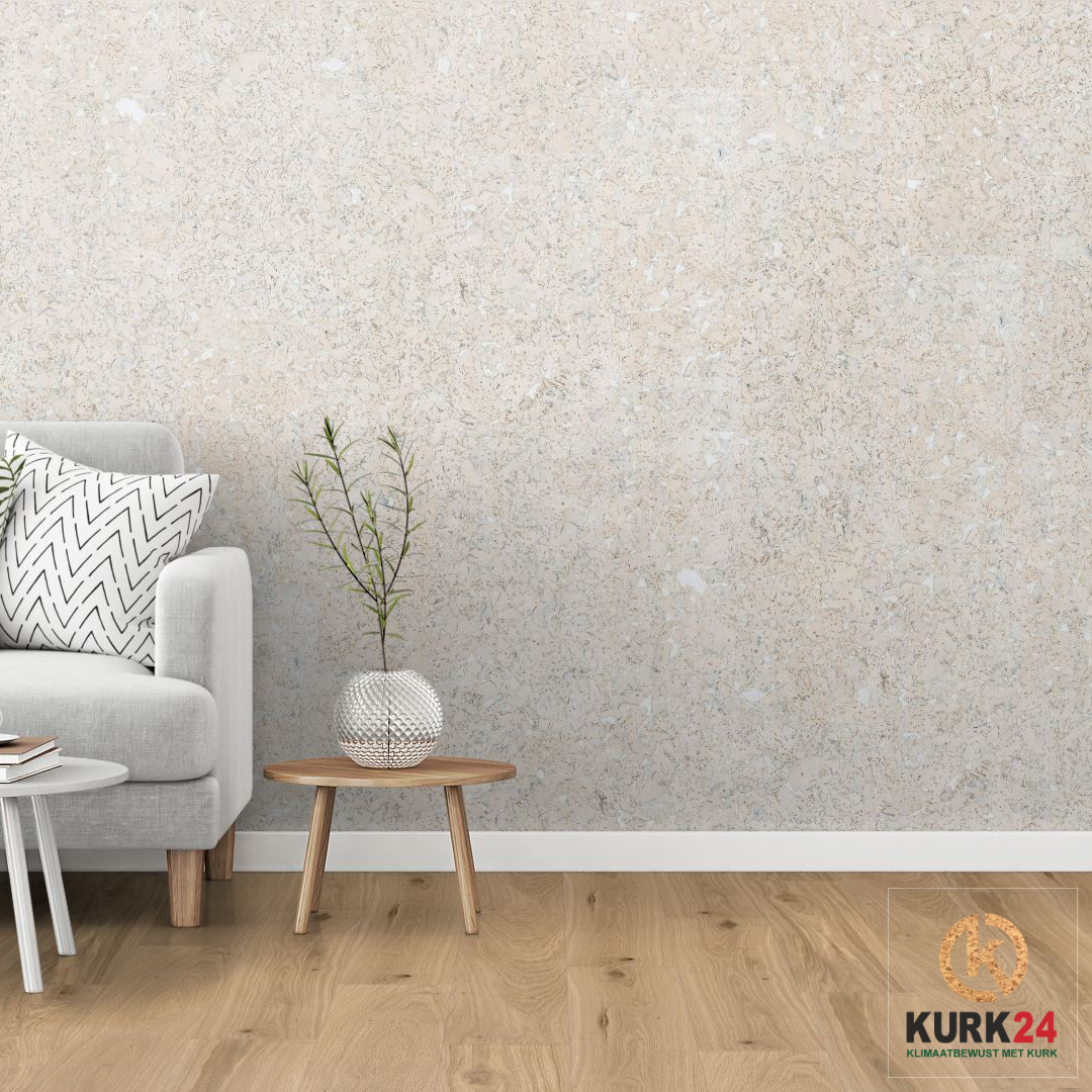 Kurk24 Wandkurk 'Country Ivory' GEWAXT - 60 x 30 cm - 3mm dik - per m²
