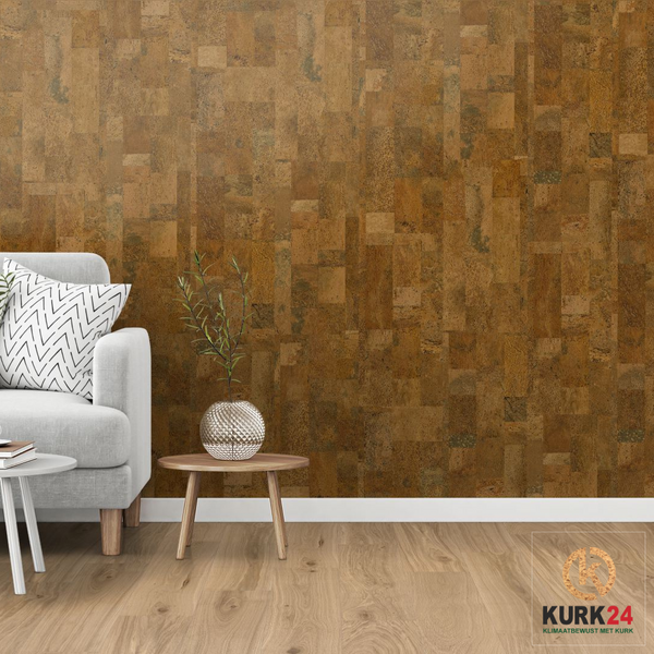 Kork wandfliesen - Element Rustic - 60 x 30 cm - 3mm dik - Pro m²