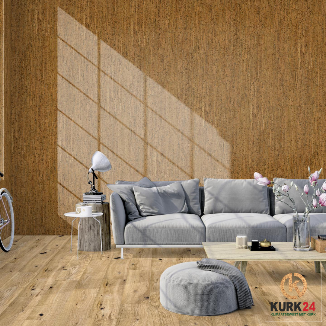 Kurk24 Wandkurk - Parallel onbehandeld - 60 x 30 cm - 3mm dik - per m2