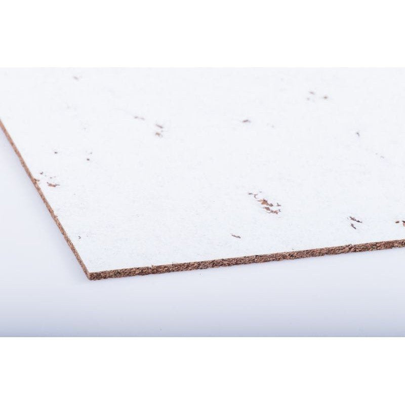 Kurk24 Wandkurk tegel - Sneeuw wit - 60 x 30 cm - 3mm dik - PER M2