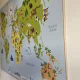 Kurk24 Weltkarte poster Safari – 100 x 140 cm 